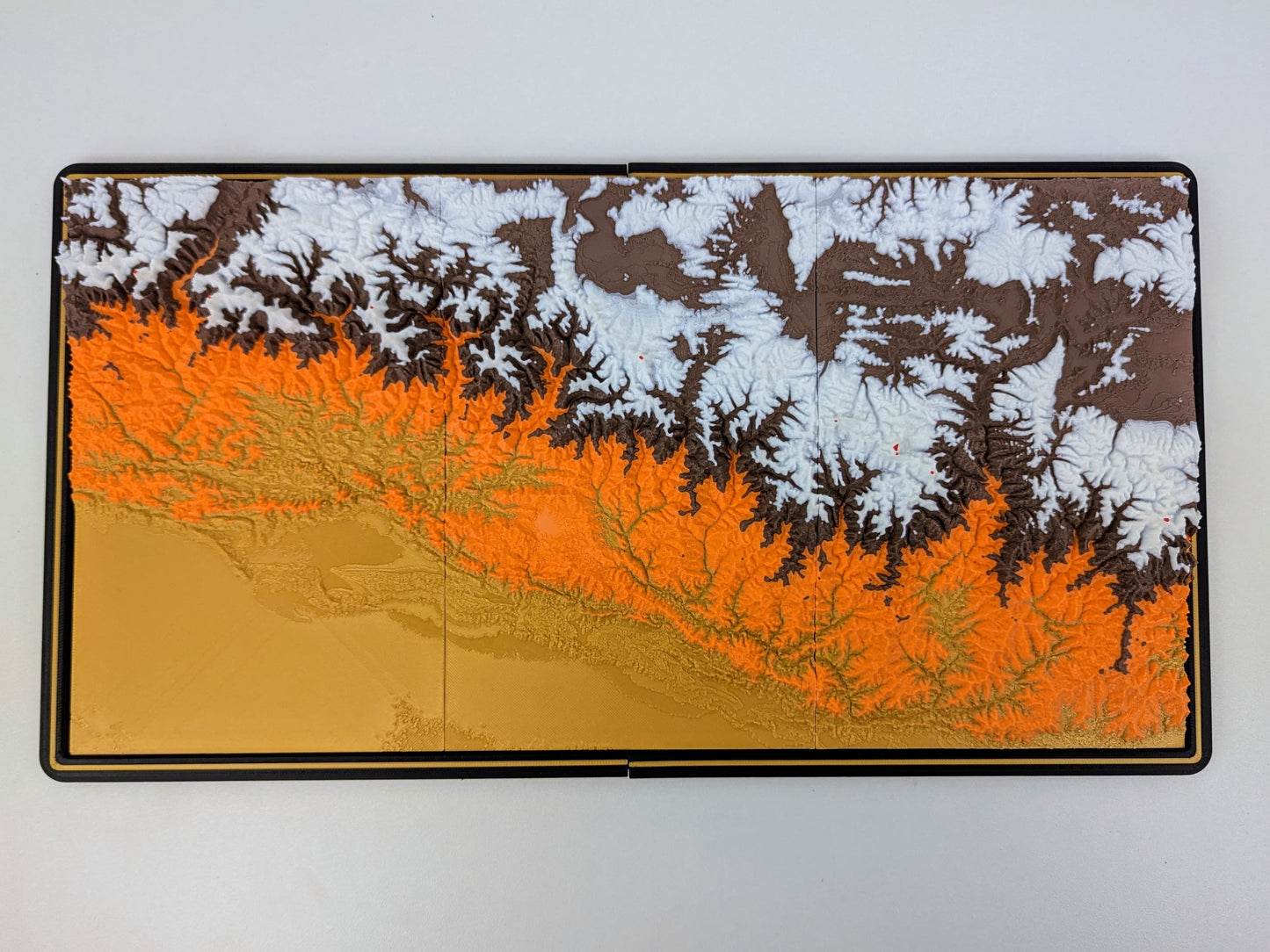 Carte en relief Or de l'Himalaya du Népal