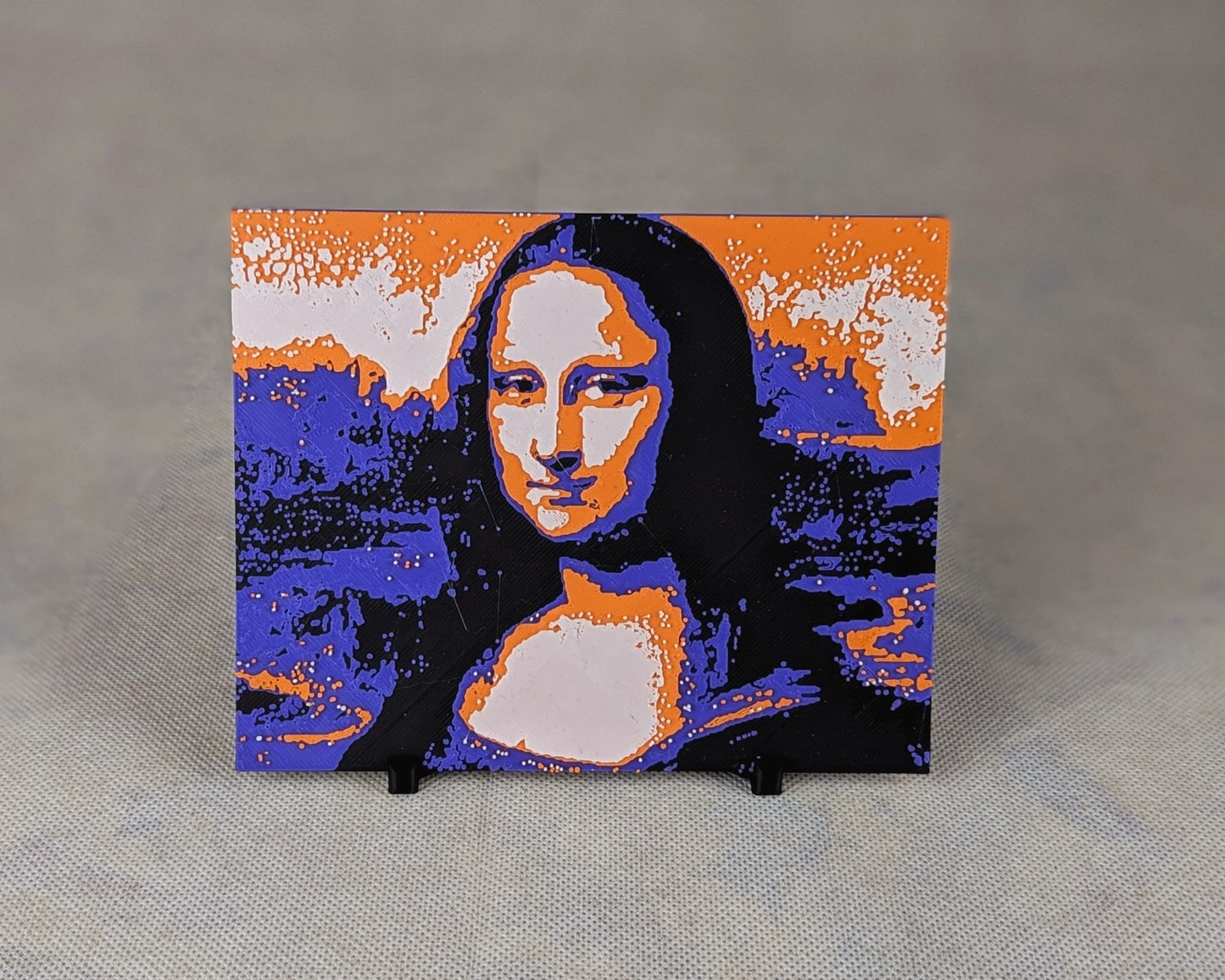 Impression 3D en relief et en couleur de la Joconde Mona Lisa de Léonard de Vinci