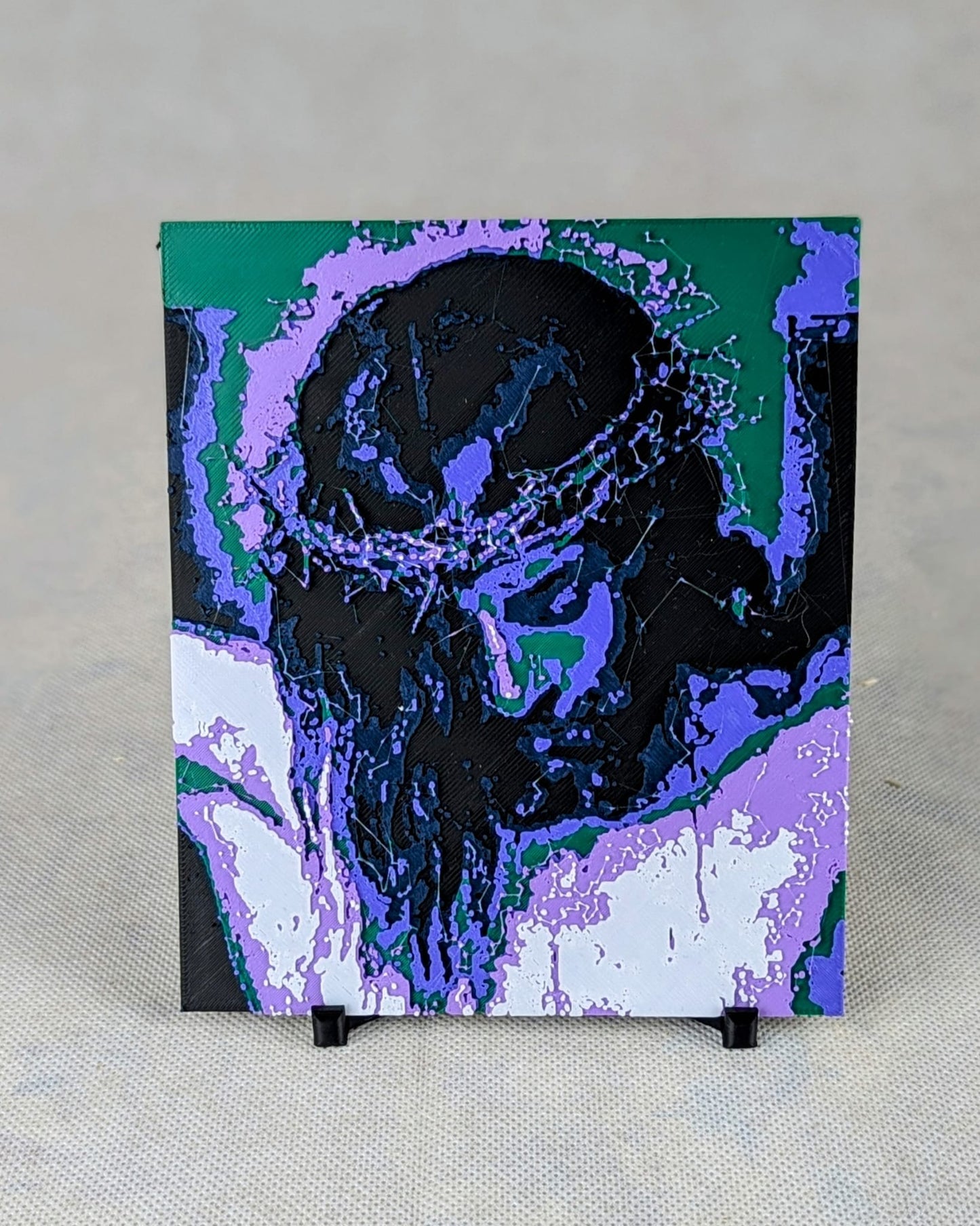 Christ en croix de Diego Velázquez pop art pixel art couleurs vibrante en relief 3d