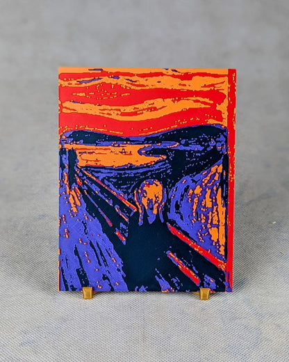 Le Cri de Munch en relief imprimé en 3d couleur