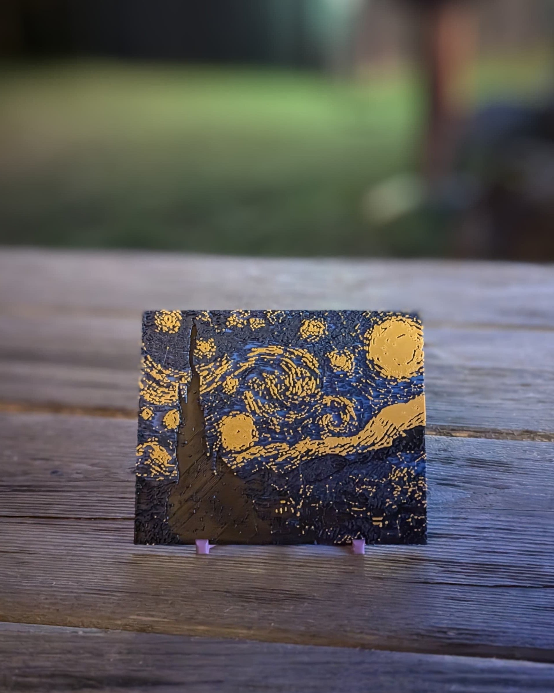 Photo de nuit de la nuit étoilé de Van Gogh