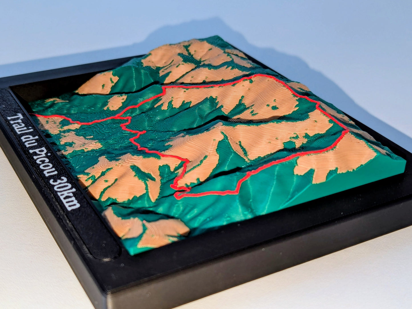Trail du Picou - Carte topographique en relief 3D
