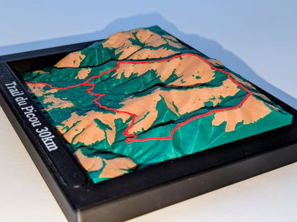 Trail du Picou - Carte topographique en relief 3D