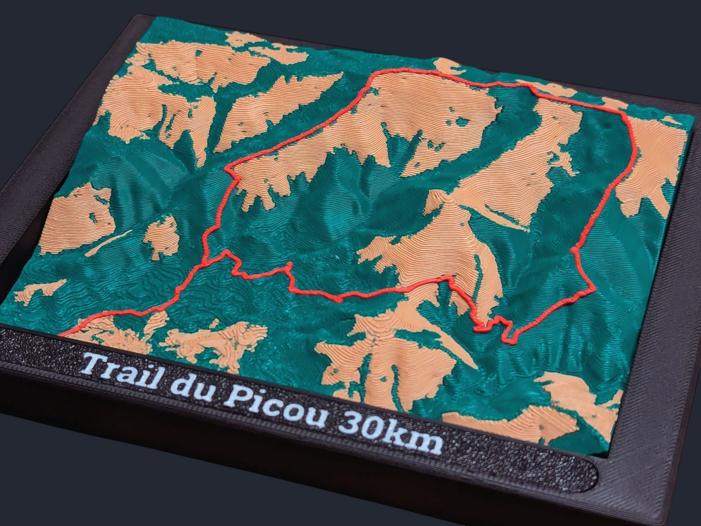 Trail du Picou - Carte topographique en relief 3D