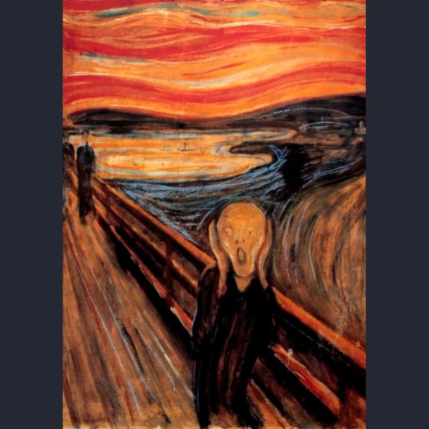 Peinture du cri de Munch
