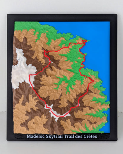 Madeloc Skytrail - Carte topographique en relief 3D