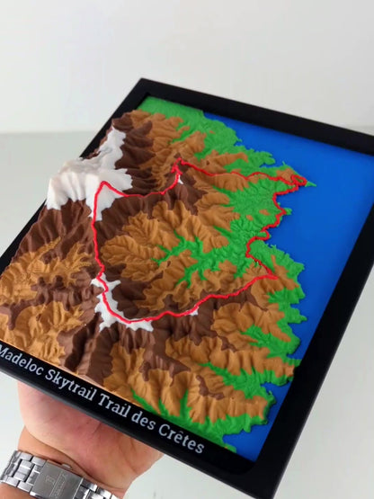 Madeloc Skytrail - Carte topographique en relief 3D